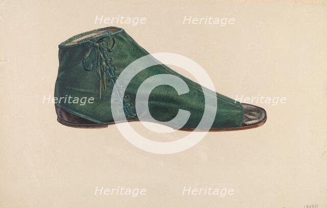 Woman's Shoe, 1935/1942. Creator: Unknown.