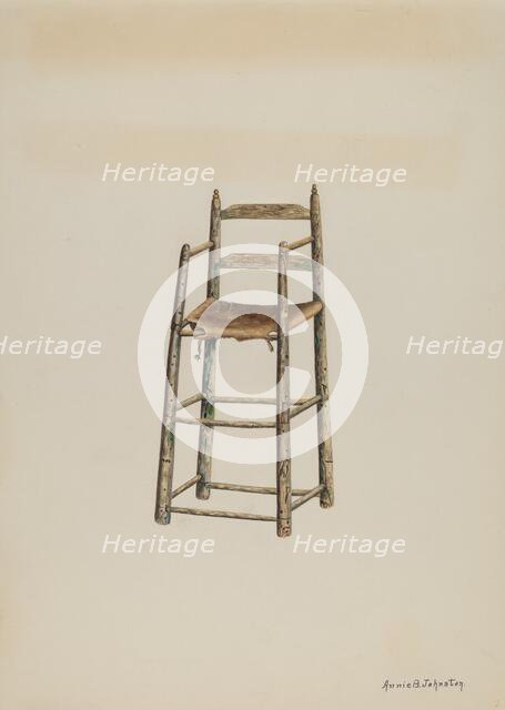 Child's High Chair, c. 1939. Creator: Annie B Johnston.