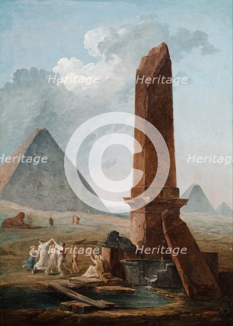 The Farandole Amidst Egyptian Monuments. Artist: Robert, Hubert (1733-1808)