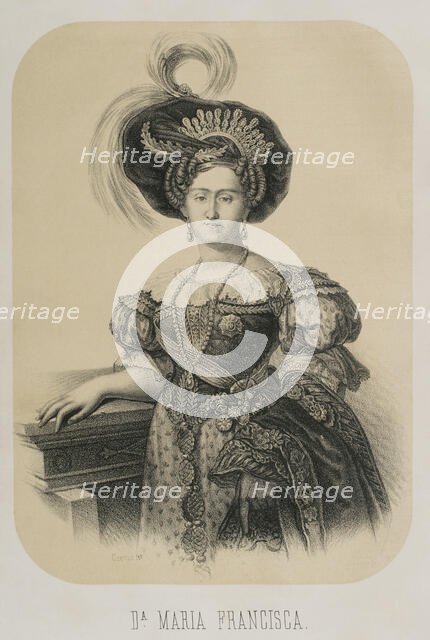 Maria Francisca of Braganza (1800-1834), Portuguese infanta of the House of Braganza..., 1886.  Creator: Unknown.
