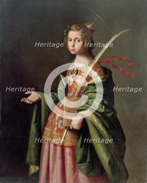 Saint Elizabeth of Thuringia, ca 1637-1640. Artist: Zurbarán, Francisco, de (1598-1664)