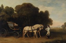Phaeton with a Pair of Cream Ponies and a Stable-Lad, 1780 and 1784. Creator: George Stubbs.