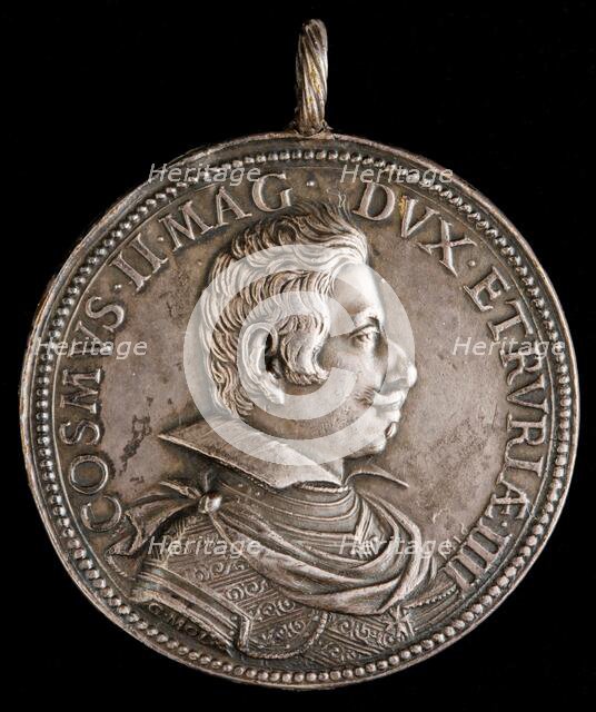 Cosimo II de' Medici, 1590-1621, 4th Grand Duke of Tuscany 1609 [obverse], 1618. Creator: Gasparo Mola.