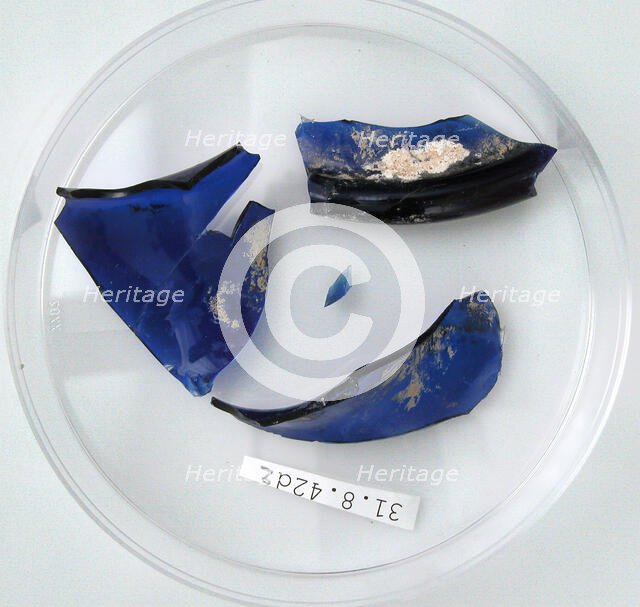 Glass Fragments, Coptic, 4th century. Creator: Unknown.