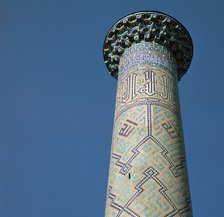 Tower of Shir-Dar Madrasa in Samarkand, 17th century. Artist: Unknown