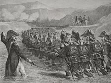 French Revolutionary Wars: Italian campaign - Battle of Valvasone or Tagliamento (16 March 1797). Creators: Hippolyte de la Charlerie, Brugnot.