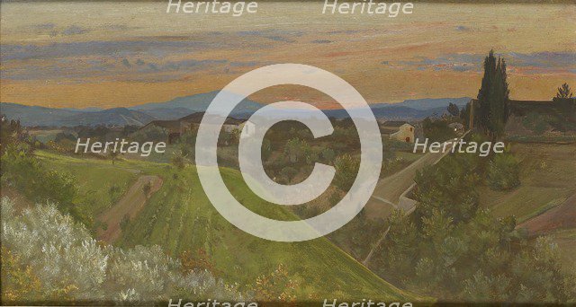 View of Monte Amiata, Tuscany, c1880. Artist: Giovanni Costa.