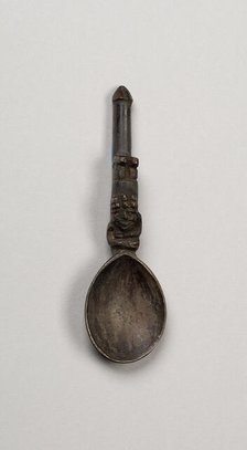 Spoon with Reclining Figure on Handle, A.D. 1450/1532. Creator: Unknown.