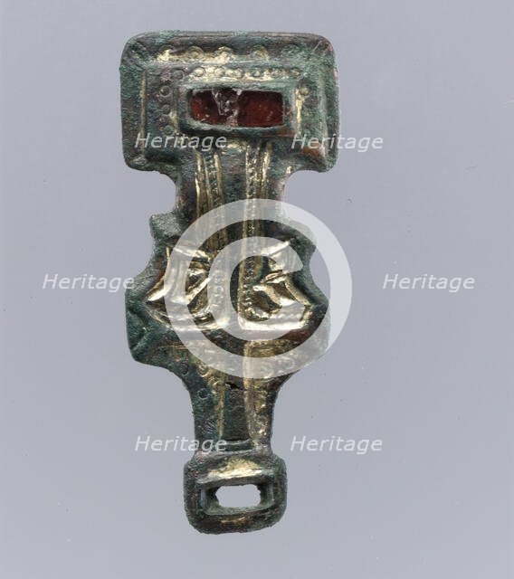 Miniature Square-Headed Brooch, Anglo-Saxon, first half 6th century. Creator: Unknown.