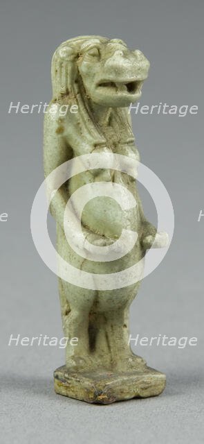 Amulet of Taweret, Egypt, Third Intermediate Period-Late Period (about 1069-332 BCE). Creator: Unknown.