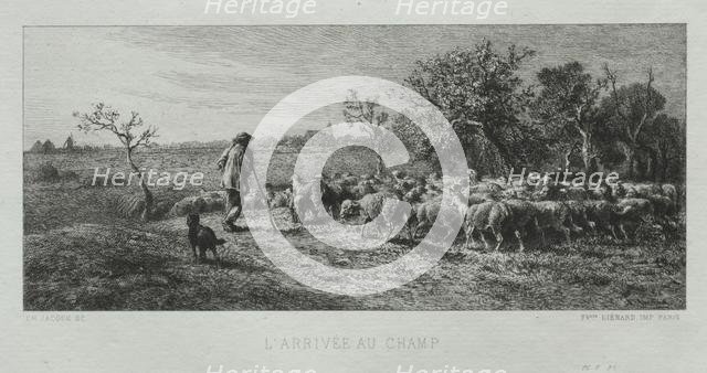 Arriving at the Field. Creator: Charles-Émile Jacque (French, 1813-1894).