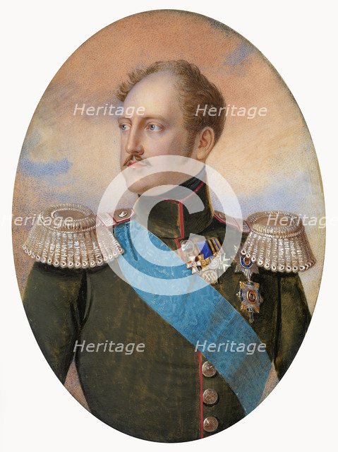 Portrait of Emperor Nicholas I  (1796-1855). Artist: Winberg, Ivan Andreyevich (?-1851)