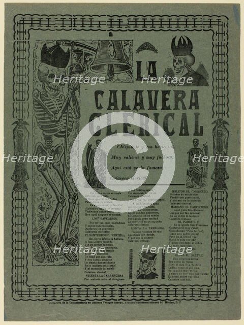 The Priestly Calavera, n.d. Creator: José Guadalupe Posada.