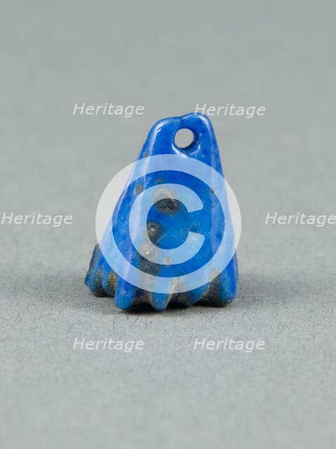 Pendant in the Shape of a Lotus Blossom, Egypt, New Kingdom-Late Period (about 1550-664 BCE). Creator: Unknown.