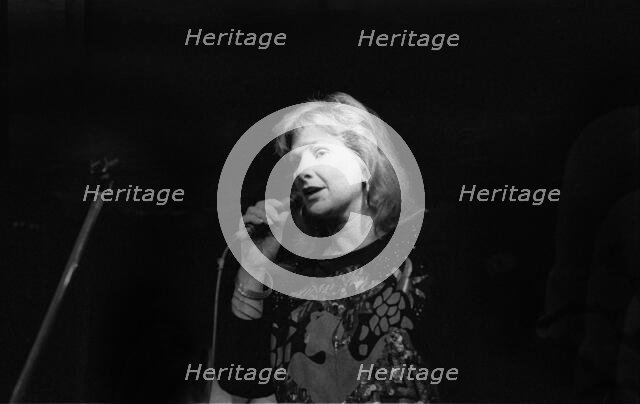 Yana Purim, Bass Cleff, Hoxton Square, London, Aug 1990. Creator: Brian O'Connor.