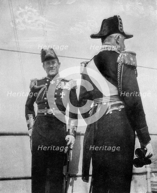 Commodore Keppel with the Duke of Connaught, 1908. Artist: Queen Alexandra