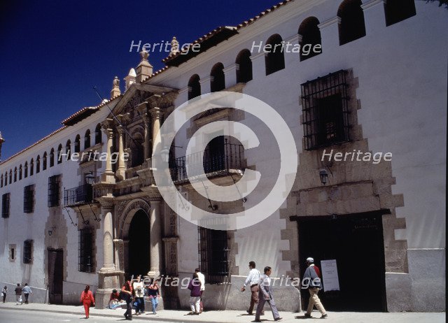 View of the façade of the Mint in Potosí (Bolivia).