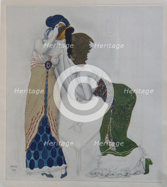 Woman in Oriental Dress, 1910. Artist: Bakst, Léon (1866-1924)