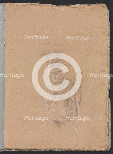 Verona Sketchbook: Drapery study (page 41), 1760. Creator: Francesco Lorenzi (Italian, 1723-1787).