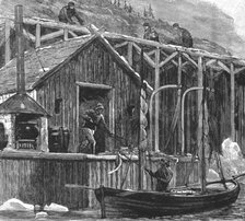 ''The Newfoundland Fisheries Question - British Fishing Room on the French Shore', 1890. Creator: Unknown.