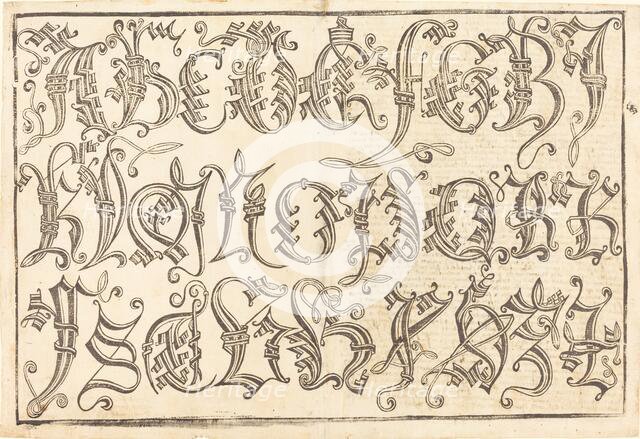 Ornamental Alphabet, 1480/1490. Creator: Unknown.