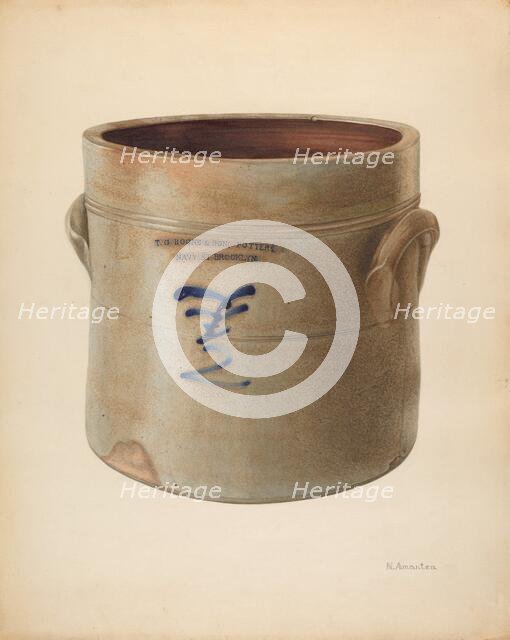 Crock, c. 1938. Creator: Nicholas Amantea.