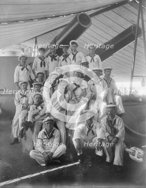 U.S.S. Massachusetts, group of sailors, 1894. Creator: Unknown.