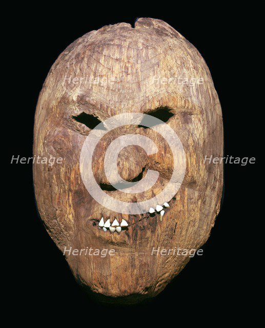 Western inuit wooden mask, 19th century. Artist: Unknown