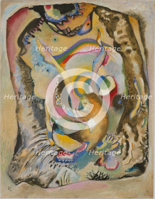 Painting on a Light Ground, 1916. Creator: Kandinsky, Wassily Vasilyevich (1866-1944).