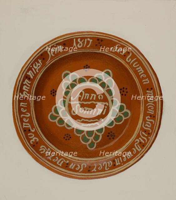 Pa. German Dish, c. 1936. Creator: Eugene Shellady.