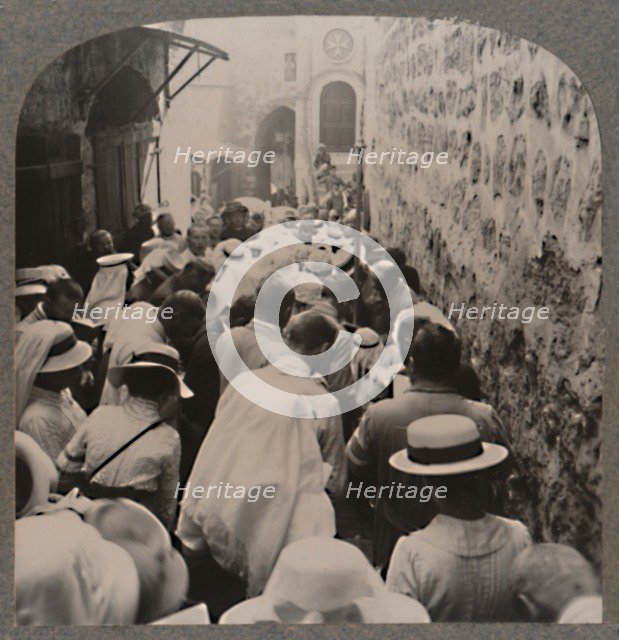 'The Via Dolorosa from the Tower of Antonio to the Church of the Holy Sepulchure', c1900. Artist: Unknown.