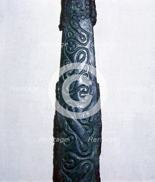 Celtic bronze & iron sword scabbard, North Italy, late 4th century BC. Artist: Unknown