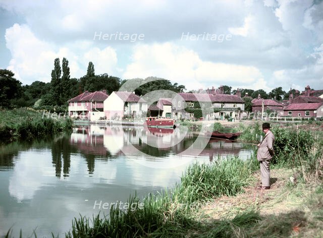 Riverside village in Norfolk, c1960s. Creator: Arthur Charles Kirby Ware.