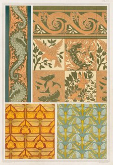 Designs for wallpaper borders and Cermaic Tiles,  pub. 1897. Creator: Maurice Pillard Verneuil (1869?1942).