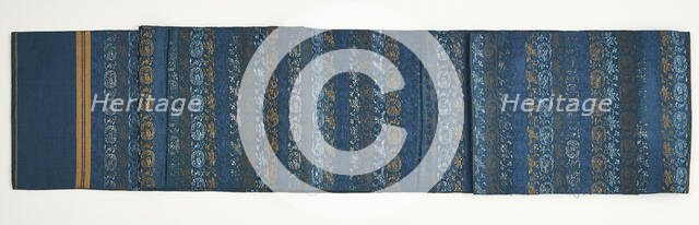 Brocade, silk. An obi, unsewn, Edo period, 1615-1868. Creator: Unknown.