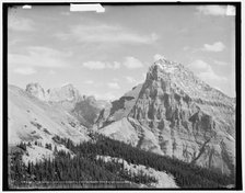 Mt. Stephen and Mt. Cathedral from Burgess Pass, British Columbia, (1902?). Creator: Unknown.