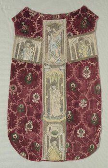 Chasuble Back with Embroidered Orphrey Band, 1415-1425. Creator: Unknown.