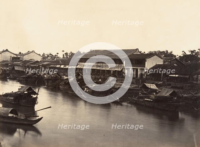 Vue de la Ville Chinoise (Cholen) Feuille No. 3, Saïgon, Cochinchine, 1866. Creator: Emile Gsell.