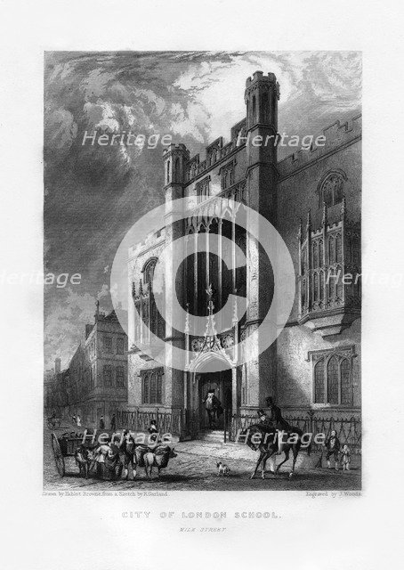 City of London School, London, 19th century.Artist: J Woods