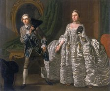 'David Garrick and Hannah Pritchard in a Scene from The Suspicious Husband', 1752. Artist: Francis Hayman