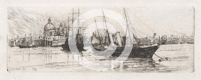 Two Boats, Venice, 1880. Creator: Otto H. Bacher (American, 1856-1909).