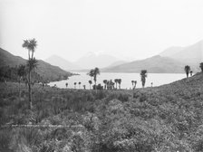 Mount Earnslaw, from Pigeon Island, Lake Wakatipu, 1886. Creator: Burton Brothers.