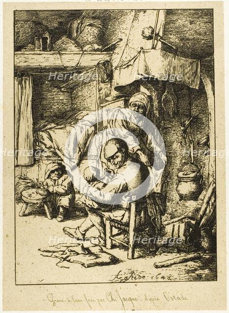 A Father and his Family, 1844. Creator: Charles Emile Jacque.