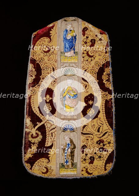 Chasuble with Orphrey Band, Spain, Chasuble: Late 15th cent; Band: Late 15th/early 16th century. Creator: Unknown.