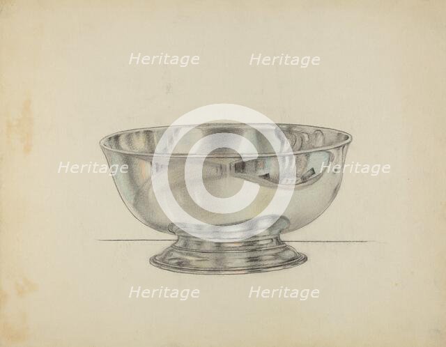 Silver Bowl, 1935/1942. Creator: Horace Reina.