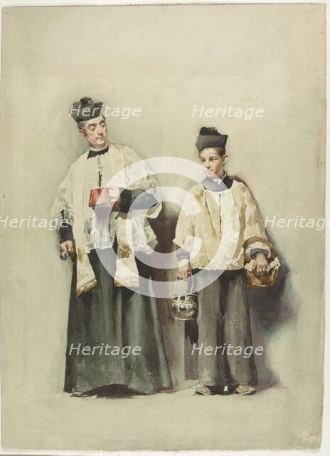 Priest and Boy, n.d. Creator: Lawrence Carmichael Earle.