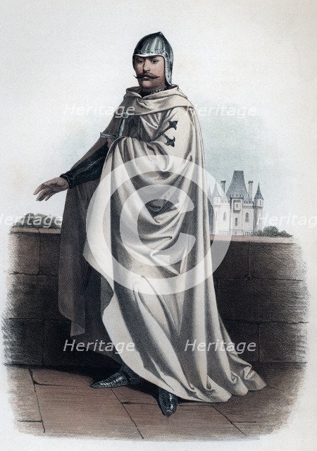 Military Orders, Knight of the Order of Calatrava created in 1164, dressed in battle dress in the…