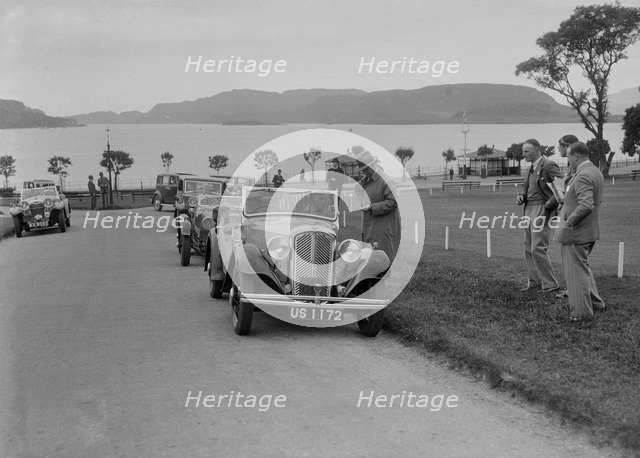 Morris 10 of Captain Oliver Hughes-Onslow at the RSAC Scottish Rally, 1933. Artist: Bill Brunell.