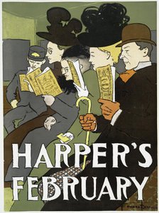 Harper's February, c1895. Creator: Edward Penfield.