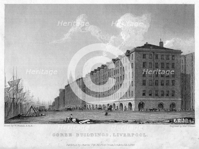 Goree Buildings, Liverpool, 1828.Artist: William Westall